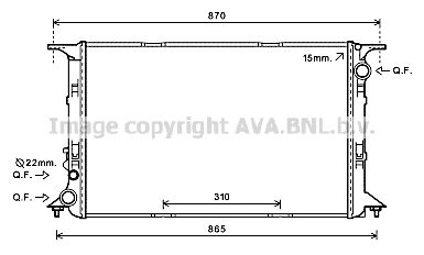 AI2377 AVA QUALITY COOLING Радиатор, охлаждение двигателя