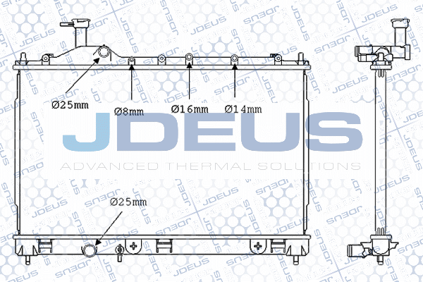 M0180710 JDEUS Радиатор, охлаждение двигателя