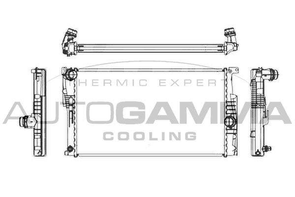 107160 AUTOGAMMA Радиатор, охлаждение двигателя