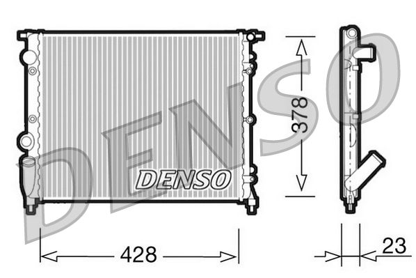 DRM23001 DENSO Радиатор, охлаждение двигателя