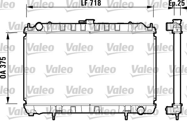 734128 VALEO Радиатор, охлаждение двигателя