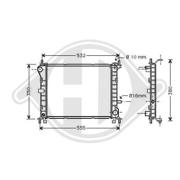 DCM2063 DIEDERICHS Радиатор, охлаждение двигателя