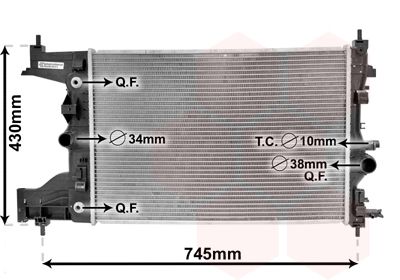 37002486 VAN WEZEL Радиатор, охлаждение двигателя