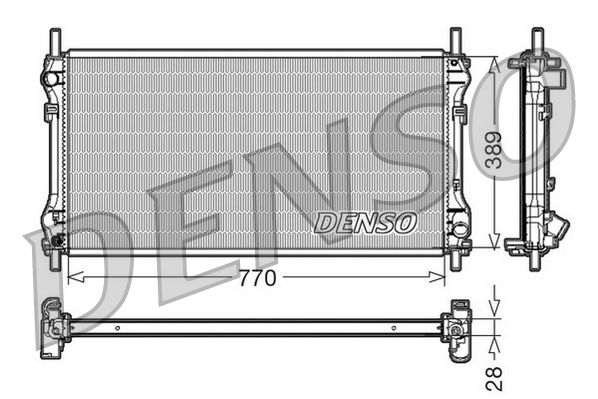 DRM10104 DENSO Радиатор, охлаждение двигателя