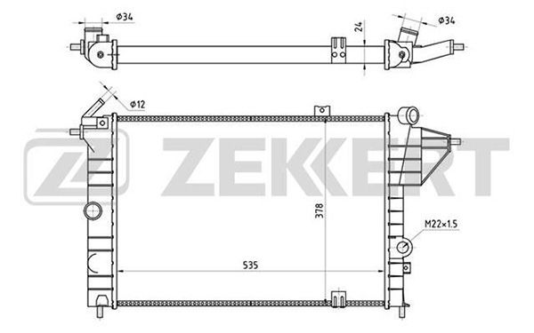 MK1015 ZEKKERT Радиатор, охлаждение двигателя