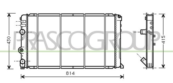 DS958R006 PRASCO Радиатор, охлаждение двигателя