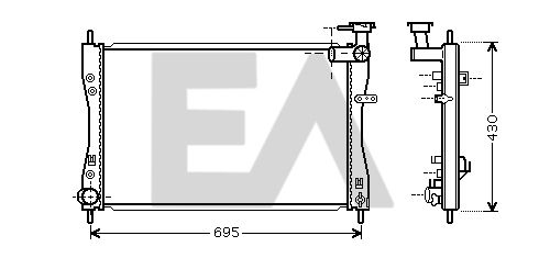 31R51083 EACLIMA Радиатор, охлаждение двигателя