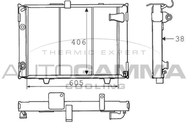 100805 AUTOGAMMA Радиатор, охлаждение двигателя