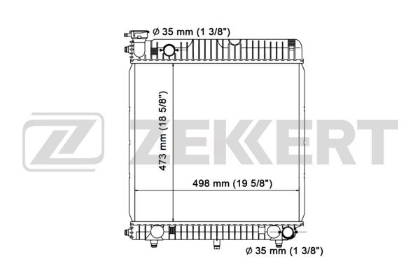 MK1012 ZEKKERT Радиатор, охлаждение двигателя