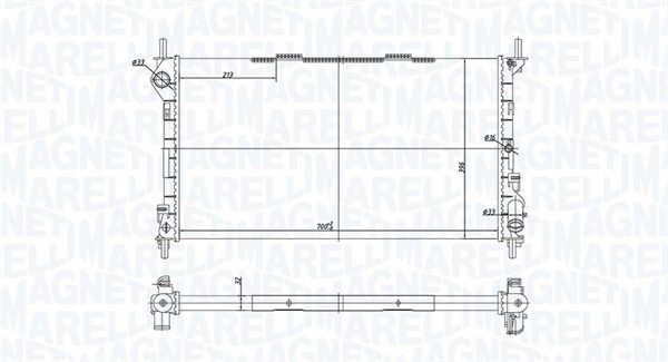 350213181200 MAGNETI MARELLI Радиатор, охлаждение двигателя