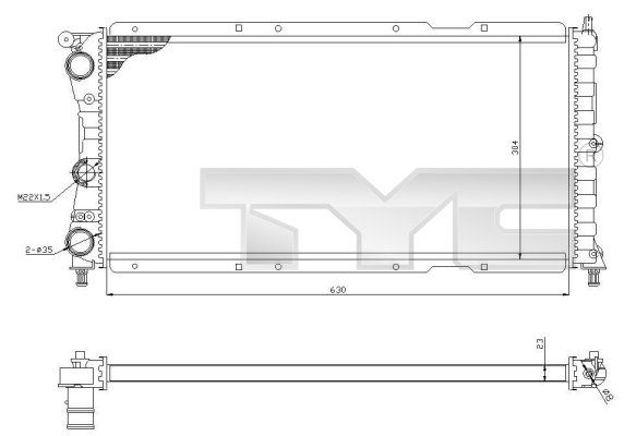 7090017R TYC Радиатор, охлаждение двигателя