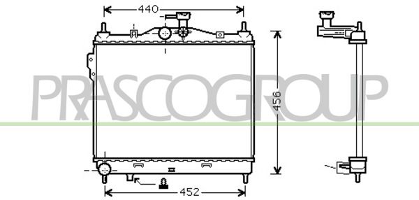 HN330R003 PRASCO Радиатор, охлаждение двигателя