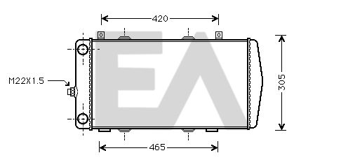 31R61003 EACLIMA Радиатор, охлаждение двигателя