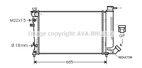 CNA2136 AVA QUALITY COOLING Радиатор, охлаждение двигателя