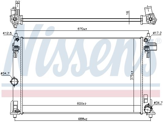 606838 NISSENS Радиатор, охлаждение двигателя