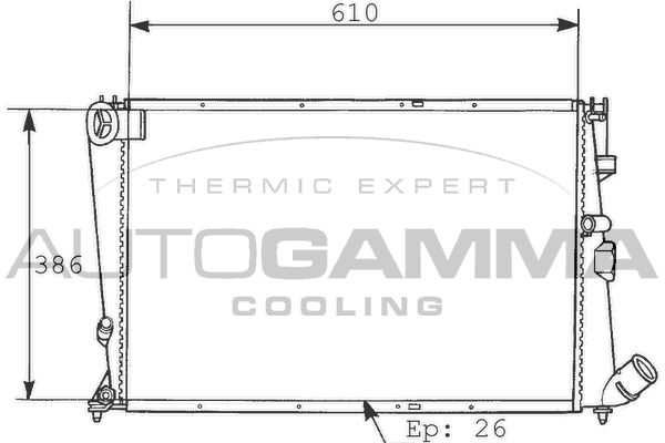 100209 AUTOGAMMA Радиатор, охлаждение двигателя