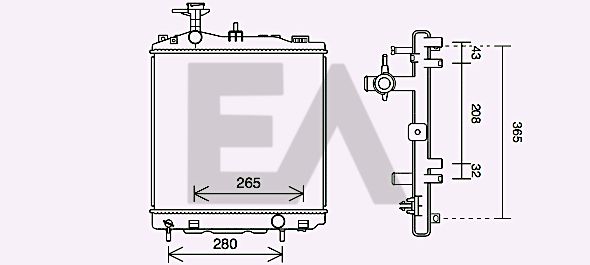 31R51121 EACLIMA Радиатор, охлаждение двигателя