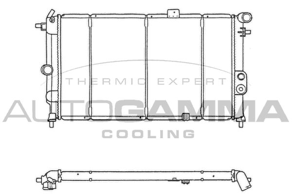 103602 AUTOGAMMA Радиатор, охлаждение двигателя