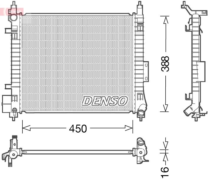 DRM46054 DENSO Радиатор, охлаждение двигателя