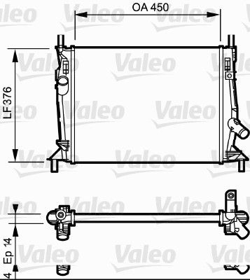 734319 VALEO Радиатор, охлаждение двигателя