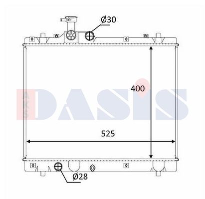 320060N AKS DASIS Радиатор, охлаждение двигателя