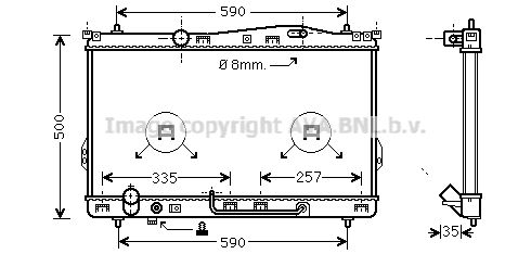 HY2078 AVA QUALITY COOLING Радиатор, охлаждение двигателя