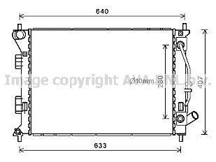 HY2436 AVA QUALITY COOLING Радиатор, охлаждение двигателя