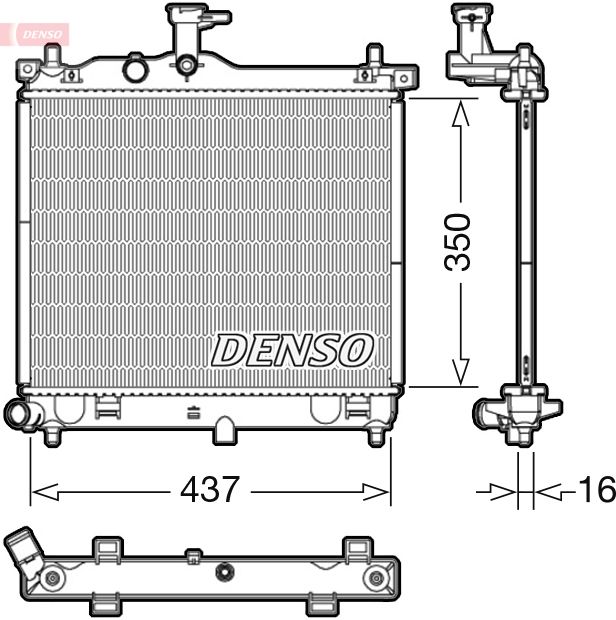 DRM41012 DENSO Радиатор, охлаждение двигателя