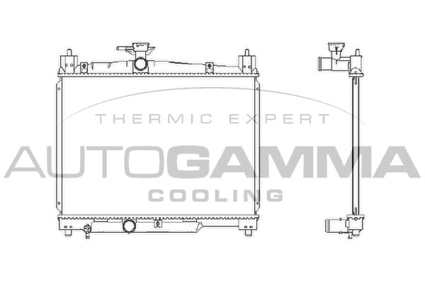 102378 AUTOGAMMA Радиатор, охлаждение двигателя