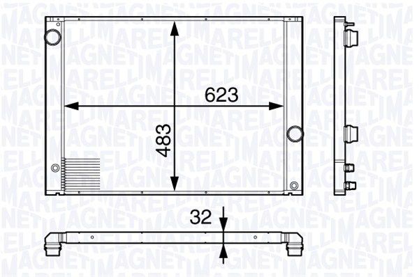 350213139100 MAGNETI MARELLI Радиатор, охлаждение двигателя