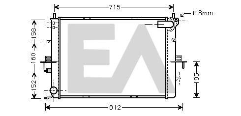 31R05036 EACLIMA Радиатор, охлаждение двигателя