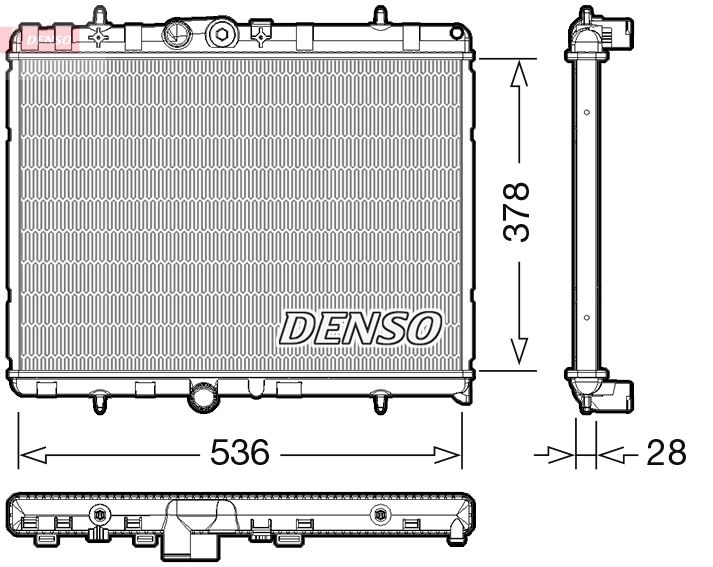 DRM07004 DENSO Радиатор, охлаждение двигателя