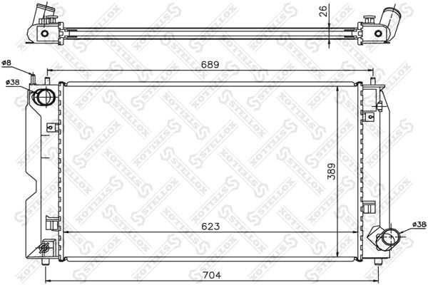 1026308SX STELLOX Радиатор, охлаждение двигателя