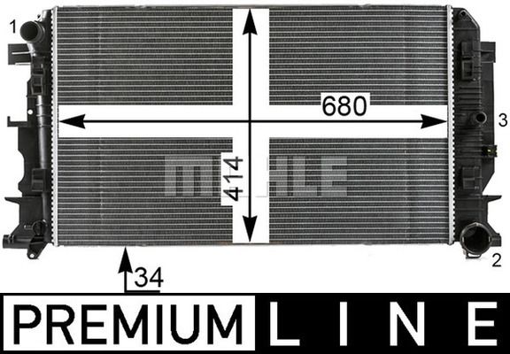 CR61000P MAHLE Радиатор, охлаждение двигателя