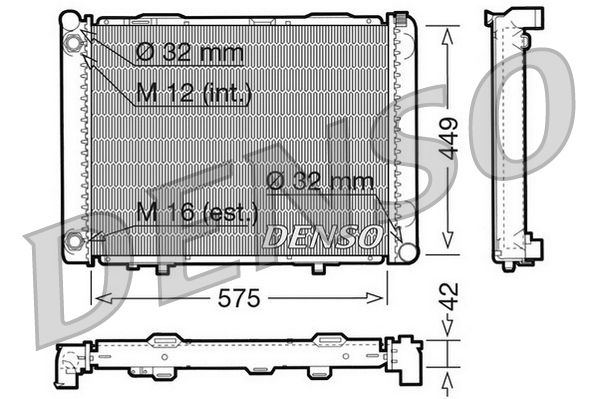 DRM17069 DENSO Радиатор, охлаждение двигателя