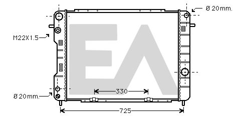 31R54098 EACLIMA Радиатор, охлаждение двигателя