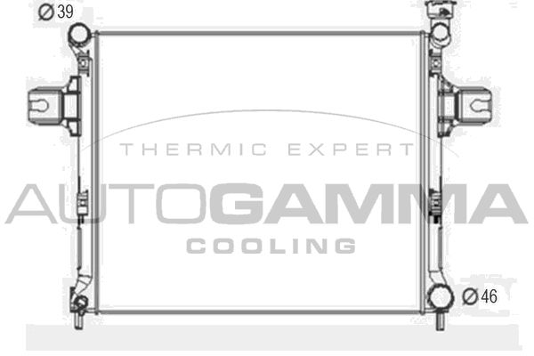107462 AUTOGAMMA Радиатор, охлаждение двигателя