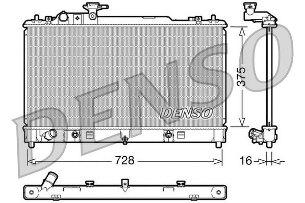 DRM44021 DENSO Радиатор, охлаждение двигателя