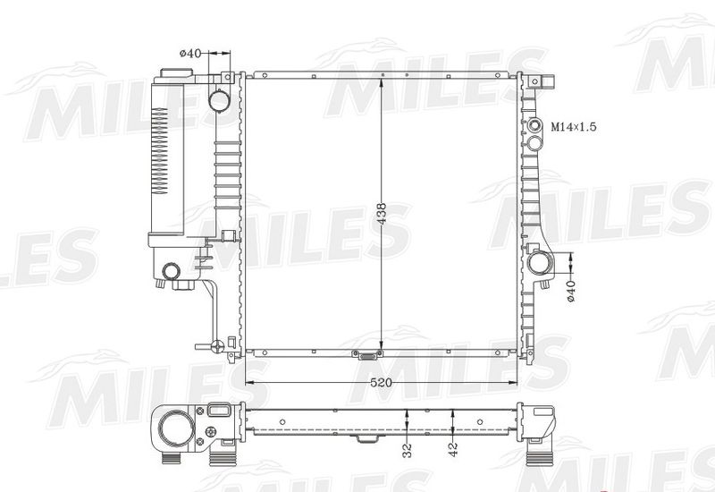 ACRB173 MILES Радиатор, охлаждение двигателя