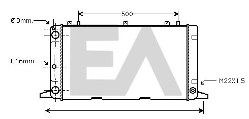 31R02028 EACLIMA Радиатор, охлаждение двигателя