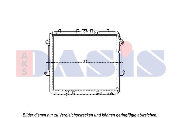 210242N AKS DASIS Радиатор, охлаждение двигателя