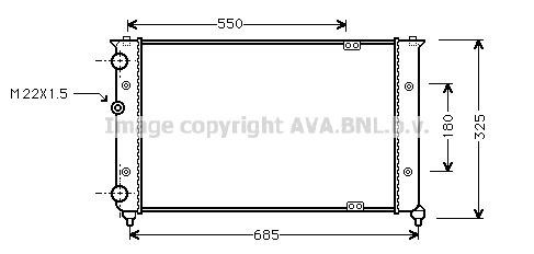 VN2156 AVA QUALITY COOLING Радиатор, охлаждение двигателя