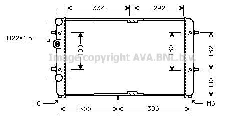 VN2180 AVA QUALITY COOLING Радиатор, охлаждение двигателя