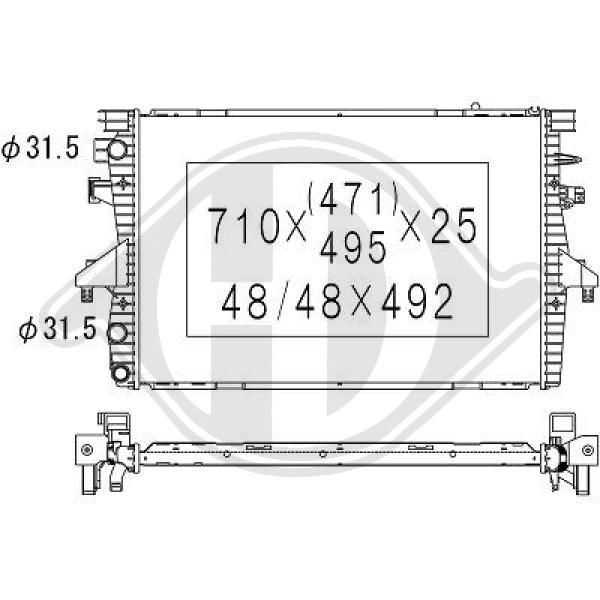 DCM3448 DIEDERICHS Радиатор, охлаждение двигателя
