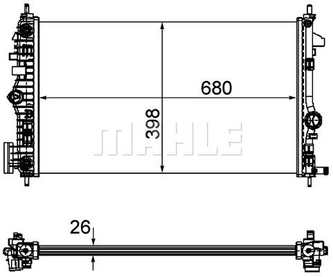 CR1103000P MAHLE Радиатор, охлаждение двигателя