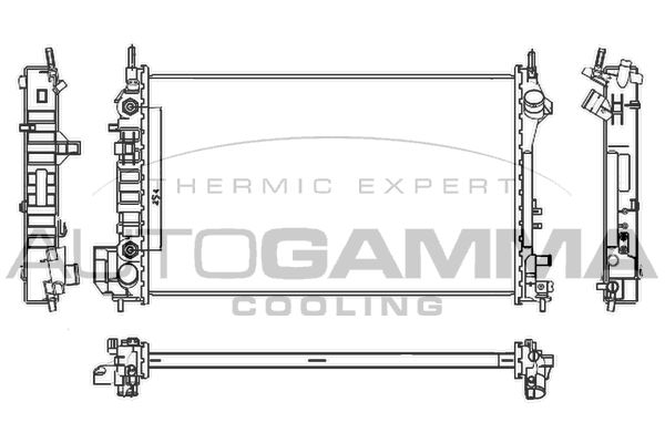 104555 AUTOGAMMA Радиатор, охлаждение двигателя