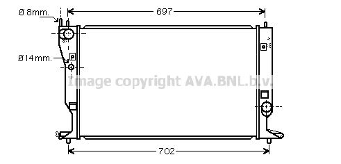 TO2399 AVA QUALITY COOLING Радиатор, охлаждение двигателя