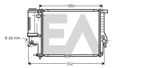 31R07125 EACLIMA Радиатор, охлаждение двигателя