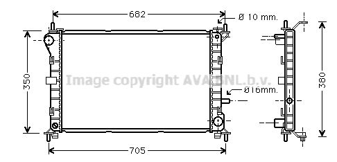 FD2264 AVA QUALITY COOLING Радиатор, охлаждение двигателя