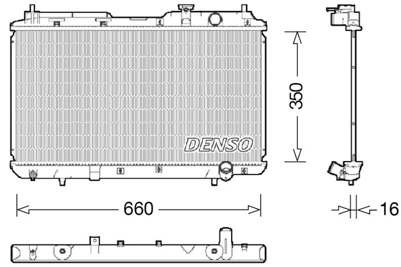 DRM40034 DENSO Радиатор, охлаждение двигателя